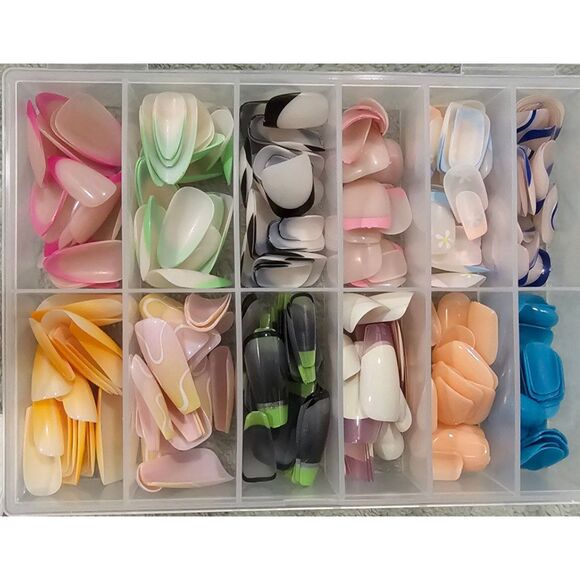 Jofay Press On Nails 12 Color French Tip Set - Picture 3 of 5